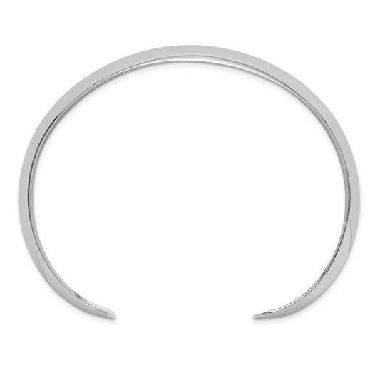 Sterling Silver Polished 15mm Domed Cuff Bangle QB1548