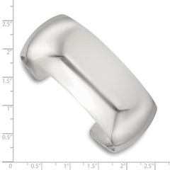 Sterling Silver Polished 25mm Domed Cuff Bangle QB1550