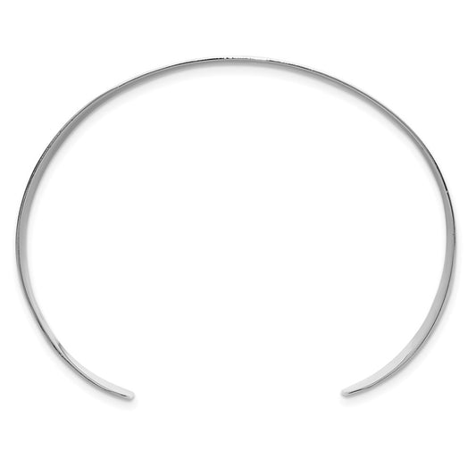 Sterling Silver Polished 15mm Flat Cuff Bangle QB1553