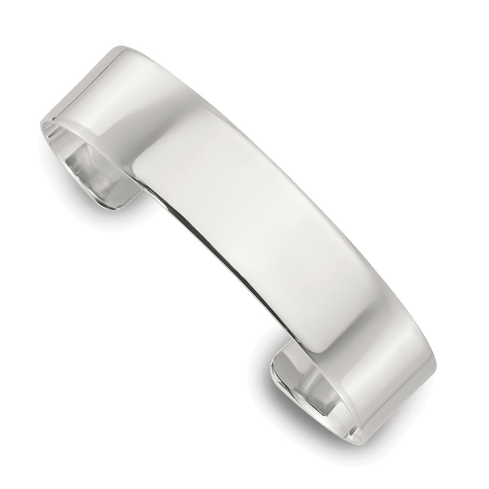 Sterling Silver Polished 15mm Flat Cuff Bangle QB1553