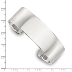 Sterling Silver Polished 20mm Flat Cuff Bangle QB1554