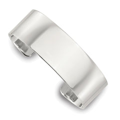 Sterling Silver Polished 20mm Flat Cuff Bangle QB1554