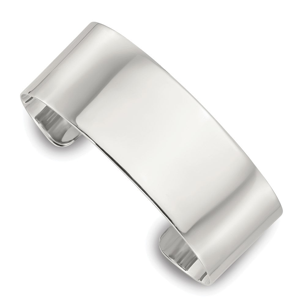 Sterling Silver Polished 25mm Flat Cuff Bangle QB1555