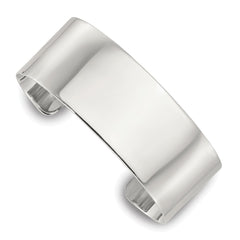 Sterling Silver Polished 25mm Flat Cuff Bangle QB1555