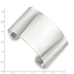 Sterling Silver Polished 40mm Flat Cuff Bangle QB1557