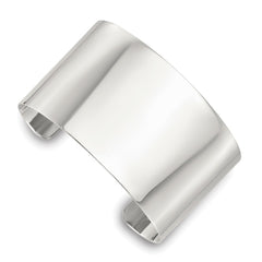 Sterling Silver Polished 40mm Flat Cuff Bangle QB1557