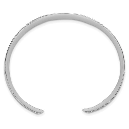 Sterling Silver Polished 15mm Concave Cuff Bangle QB1558
