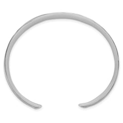 Sterling Silver Polished 15mm Concave Cuff Bangle QB1558