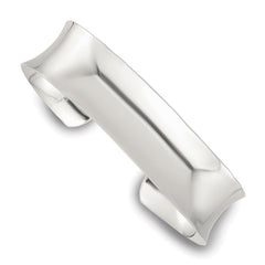 Sterling Silver Polished 15mm Concave Cuff Bangle QB1558
