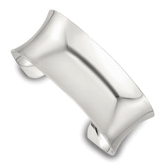 Sterling Silver Polished 25mm Concave Cuff Bangle QB1560