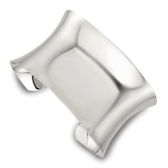 Sterling Silver Polished 40mm Concave Cuff Bangle QB1562