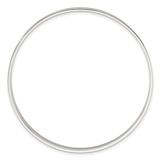 Sterling Silver Polished 5.00mm Flat Slip-on Bangle Bracelet QB1600