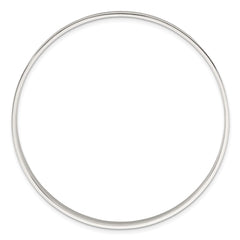 Sterling Silver Polished 5.00mm Flat Slip-on Bangle Bracelet QB1600