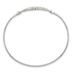 Sterling Silver Polished Double Trinity Knot Bangle QB1609