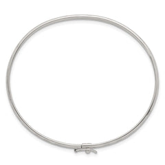 Sterling Silver Polished and Diamond-cut 3.0mm Flexible Bangle QB1614