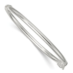 Sterling Silver Polished 3.00mm Hinged Baby Bangle QB1637