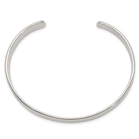 Sterling Silver 9.75mm Cuff Bangle Bracelet QB179