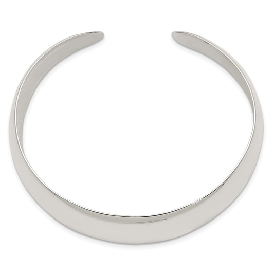Sterling Silver Solid Polished Plain Cuff Bangle Bracelet QB183