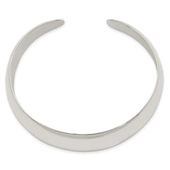 Sterling Silver Solid Polished Plain Cuff Bangle Bracelet QB183