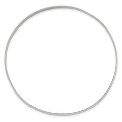 Sterling Silver 4mm Solid Polished Plain Slip-On Bangle Bracelet QB237