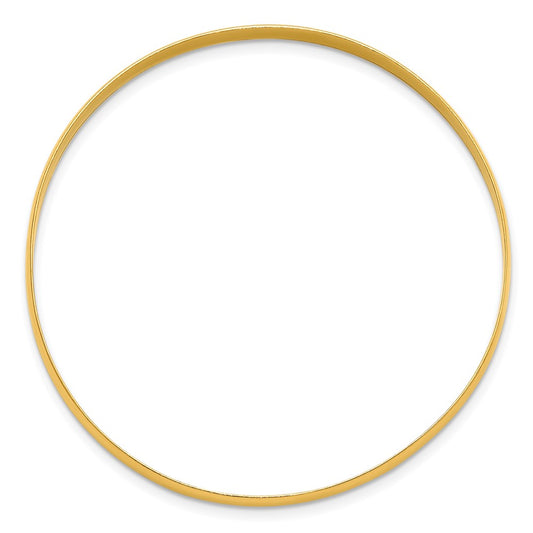 Sterling Silver Gold-tone 4.5mm Polished Slip-On Bangle Bracelet QB238GP