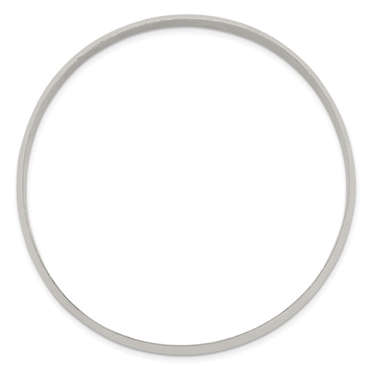 Sterling Silver 6.25mm Solid Polished Plain Slip-On Bangle Bracelet QB239