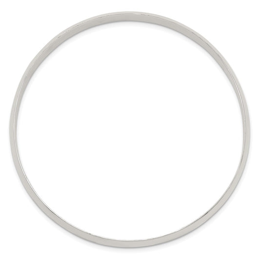 Sterling Silver 7mm Solid Polished Plain Slip-On Bangle Bracelet QB240