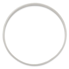 Sterling Silver 9.75mm Solid Polished Plain Slip-On Bangle Bracelet QB242