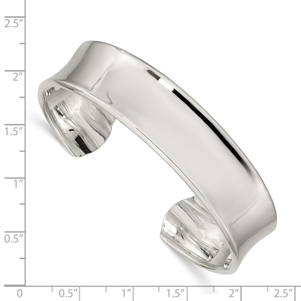 Sterling Silver 15mm Cuff Bangle QB288