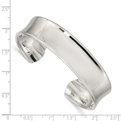 Sterling Silver 15mm Cuff Bangle QB288