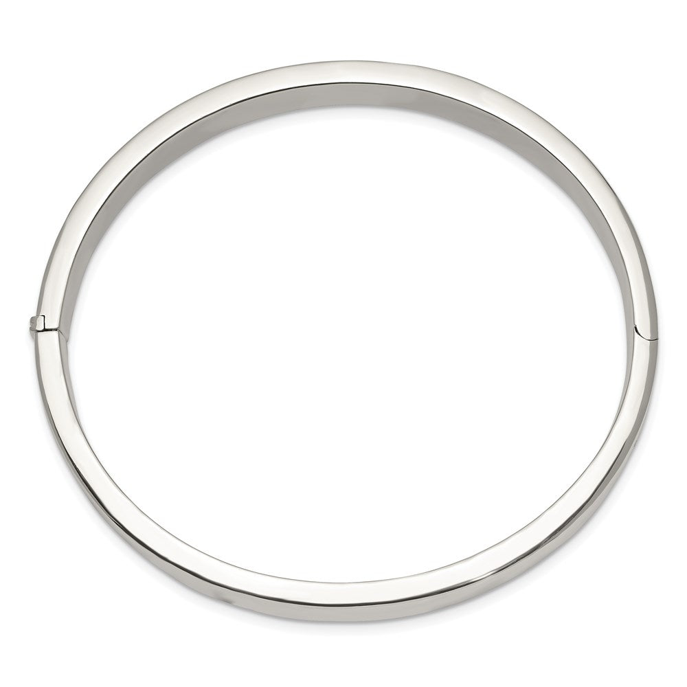 Sterling Silver 9.75mm Hinged Bangle QB297