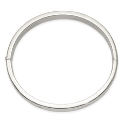 Sterling Silver 9.75mm Hinged Bangle QB297