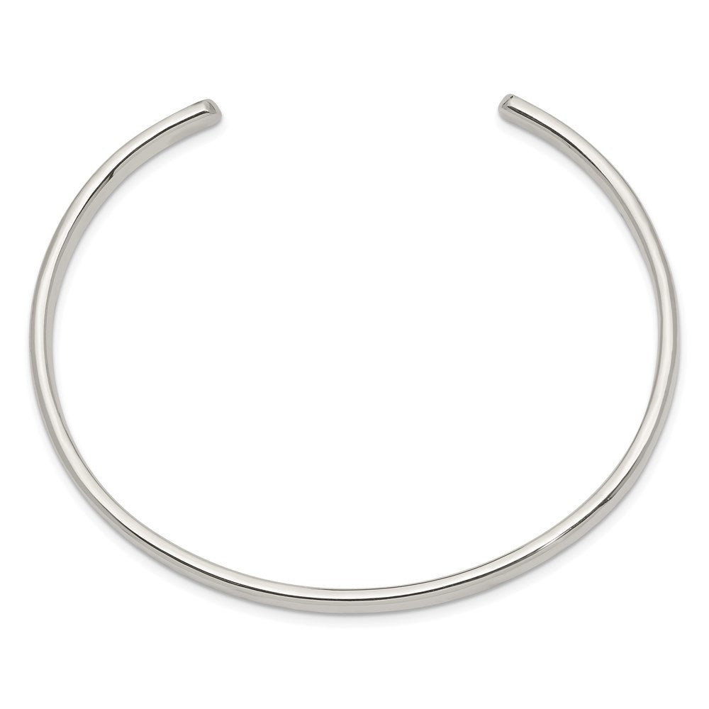 Sterling Silver 4mm Cuff Bangle QB311