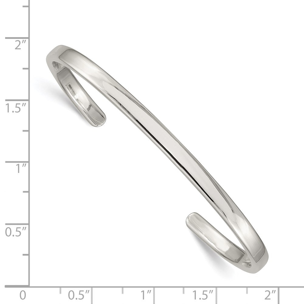 Sterling Silver 4mm Cuff Bangle QB311