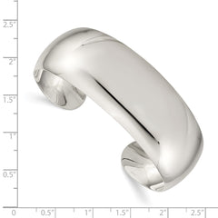 Sterling Silver 21mm Cuff Bangle QB317