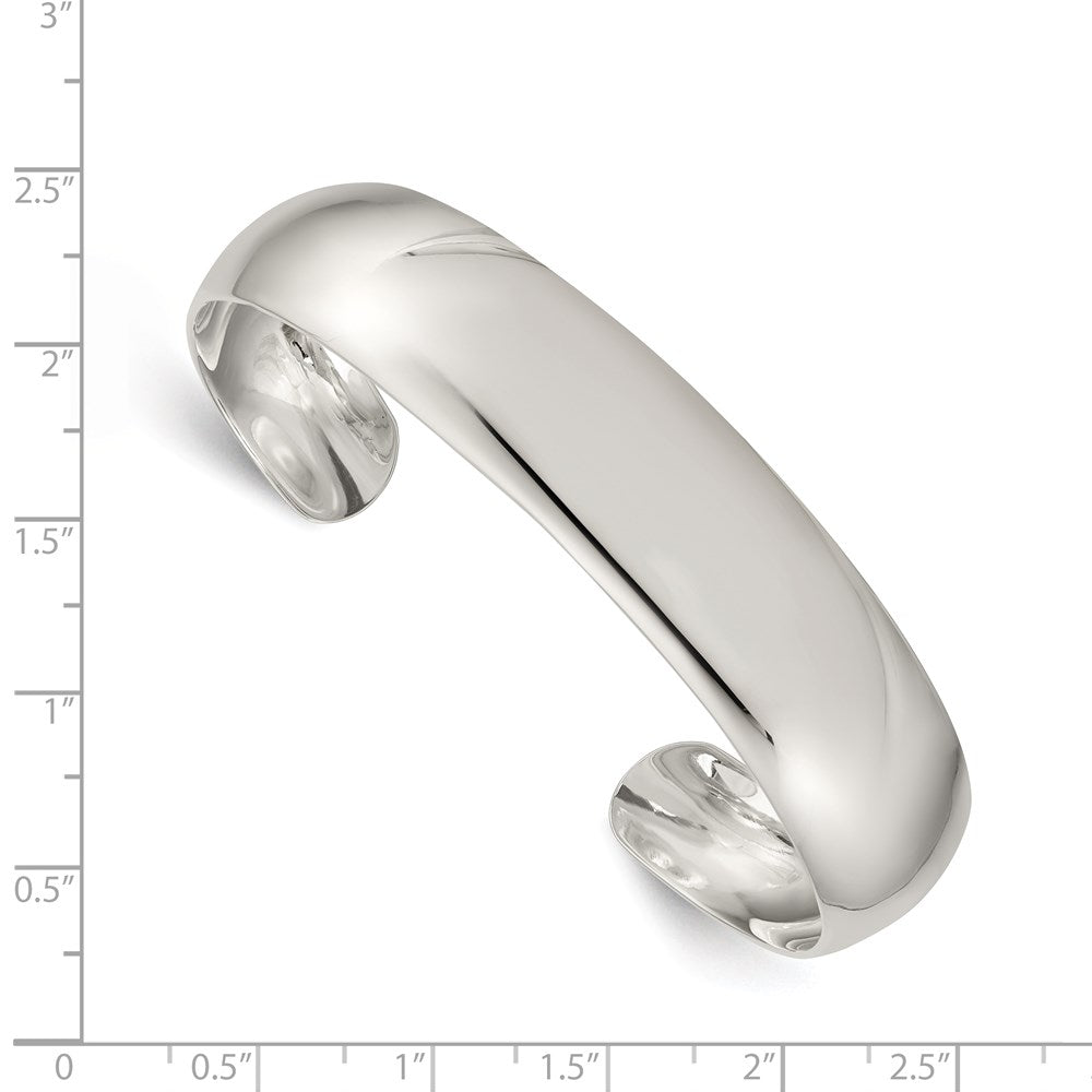 Sterling Silver 14mm Cuff Bangle QB318