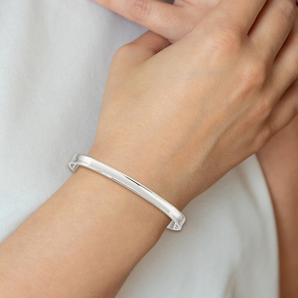 Sterling Silver 5mm Cuff Bangle QB322
