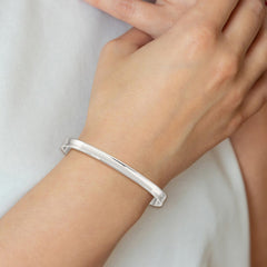 Sterling Silver 5mm Cuff Bangle QB322
