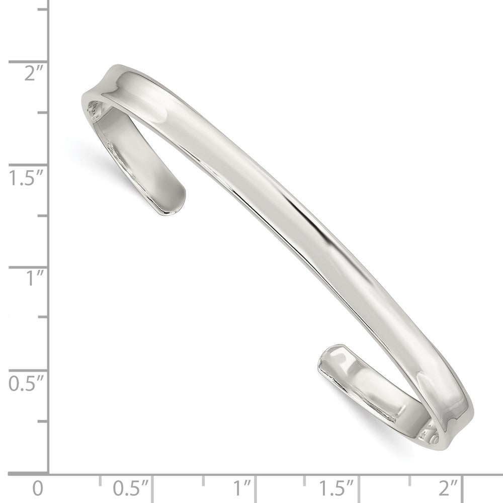 Sterling Silver 5mm Cuff Bangle QB322