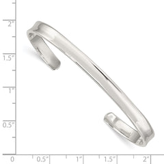 Sterling Silver 5mm Cuff Bangle QB322