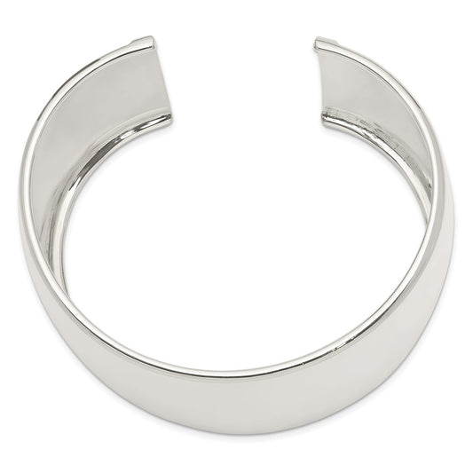 Sterling Silver 40mm Cuff Bangle Bracelet QB340