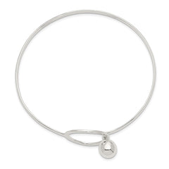 Sterling Silver Circle Bangle Bracelet QB410