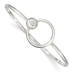 Sterling Silver Circle Bangle Bracelet QB410
