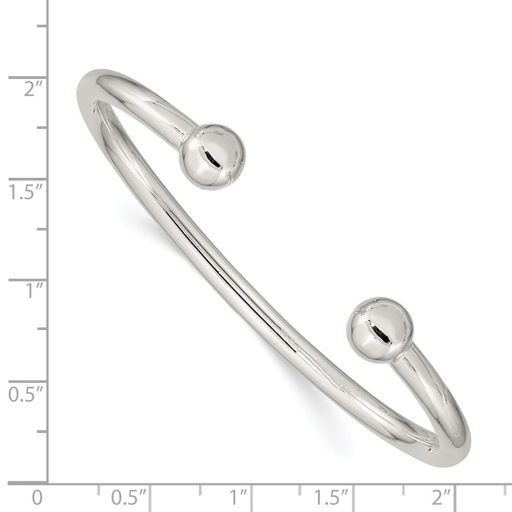 Sterling Silver 4mm Bangle Bracelet QB419