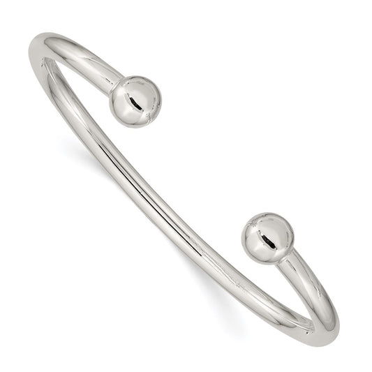 Sterling Silver 4mm Bangle Bracelet QB419