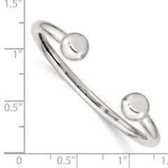 Sterling Silver Polished Baby Cuff Bangle Bracelet QB429