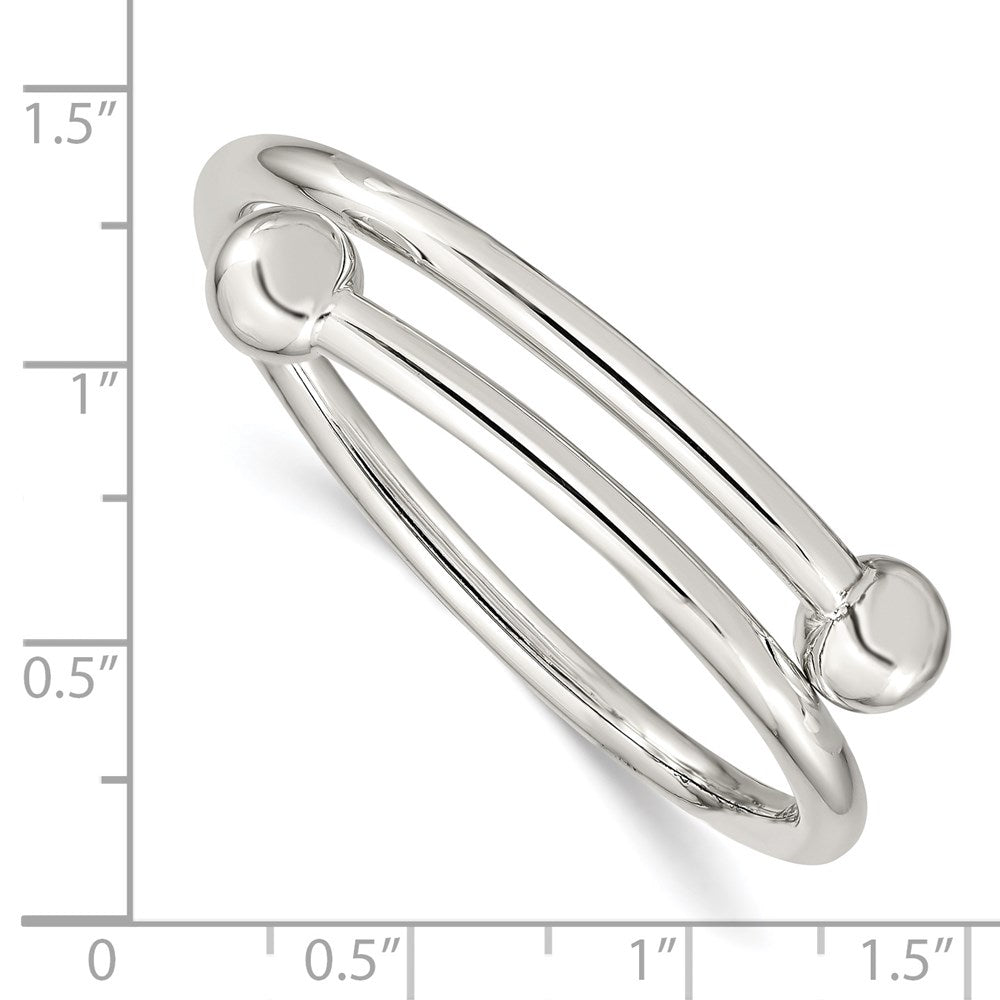 Sterling Silver Polished Flexible Baby Bangle Bracelet QB430
