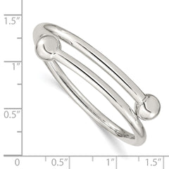 Sterling Silver Polished Flexible Baby Bangle Bracelet QB430