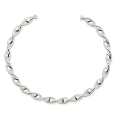 Sterling Silver Twist Cuff Bangle QB462