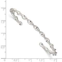 Sterling Silver Twist Cuff Bangle QB462